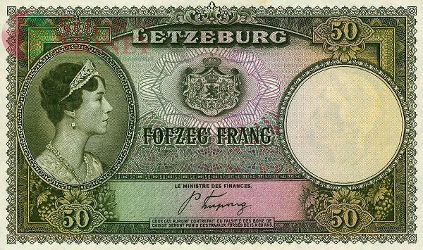ЛЮКСЕМБУРГ 50 ФРАНГ 1