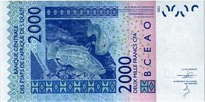 WAS - СЕНЕГАЛ 2000 ФРАНКОВ (K) 2