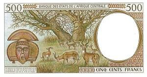CAS - ЧАД 500 ФРАНКОВ (P) 2