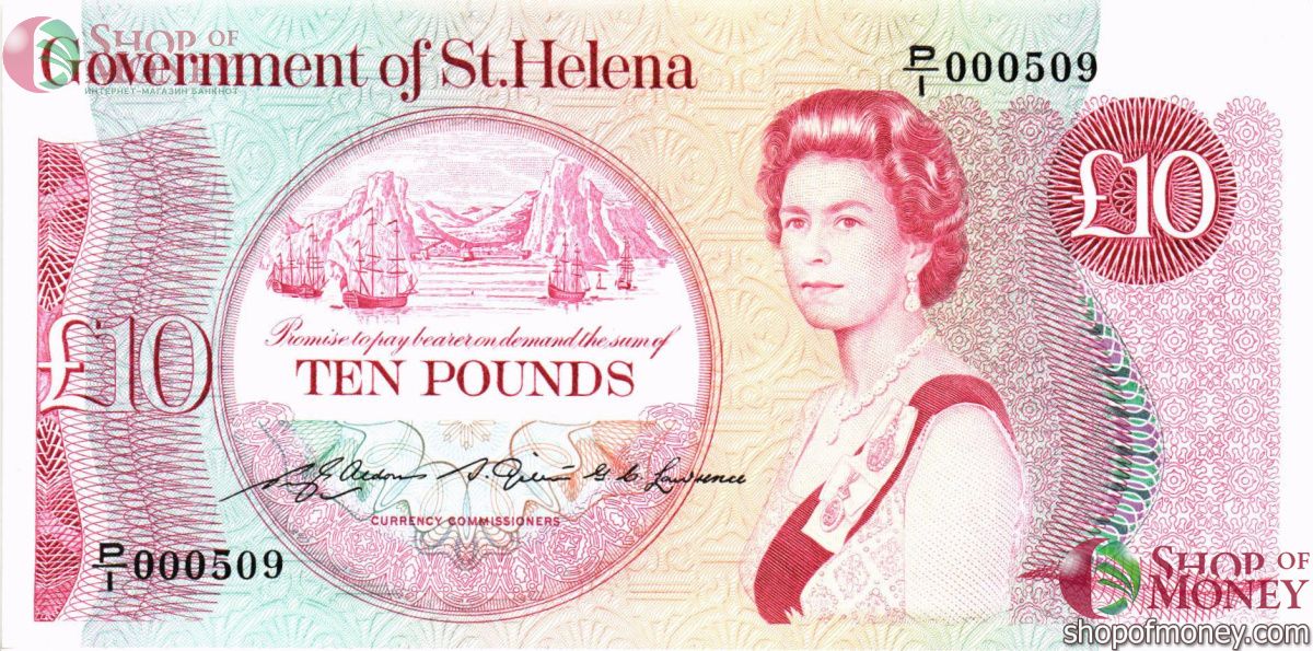 ОСТРОВ СВЯТОЙ ЕЛЕНЫ 10 ФУНТОВ 1