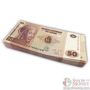 КОНГО ДР 50 ФРАНКОВ (100 БАНКНОТ) 1