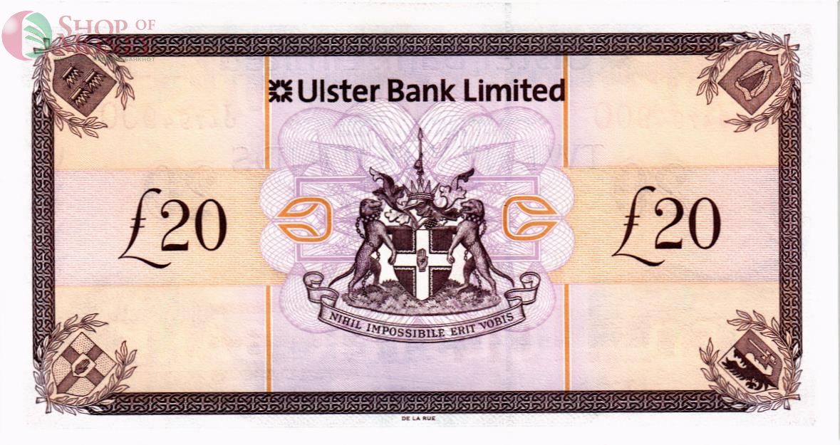 СЕВЕРНАЯ ИРЛАНДИЯ 20 ФУНТОВ (ULSTER BANK) 2
