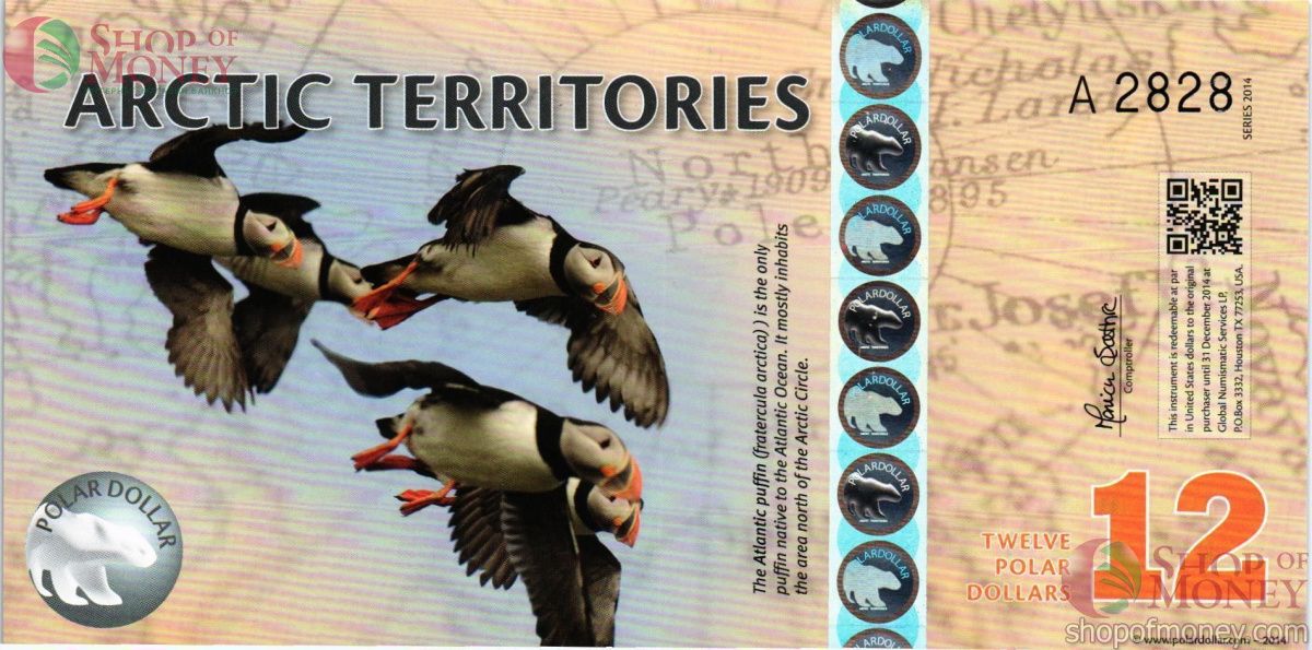 АРКТИЧЕСКИЕ ТЕРРИТОРИИ 12 ДОЛЛАРОВ 1