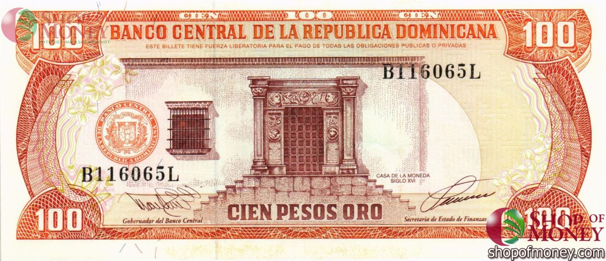 ДОМИНИКАНСКАЯ РЕСПУБЛИКА 100 ПЕСО 1
