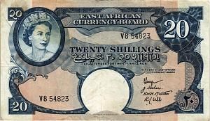 ВОСТОЧНАЯ АФРИКА 20 ШИЛЛИНГОВ 1