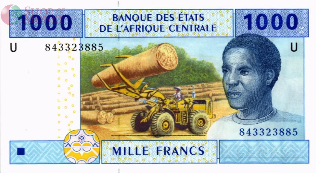 ЦЕНТРАЛЬНАЯ АФРИКА 1000 ФРАНКОВ 1