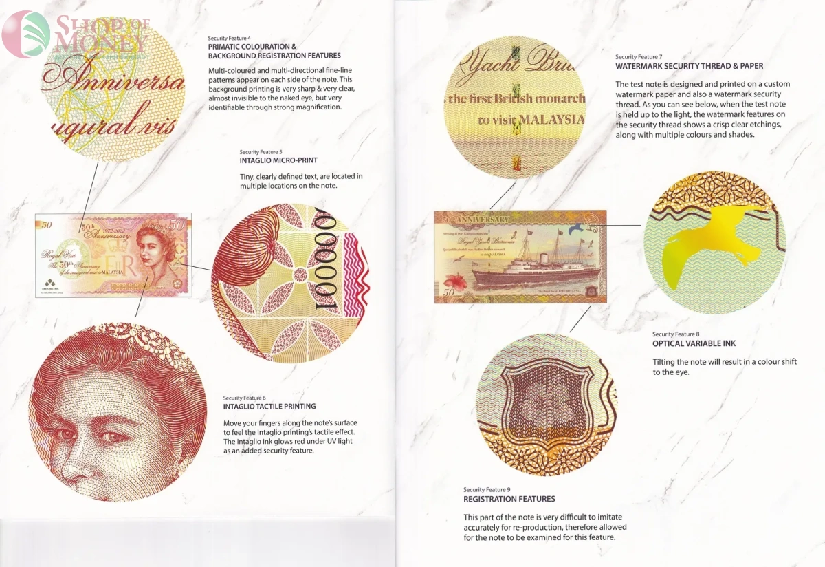 КОРОЛЕВА ЕЛИЗАВЕТА II (ТЕСТОВАЯ БАНКНОТА - В БУКЛЕТЕ) 9