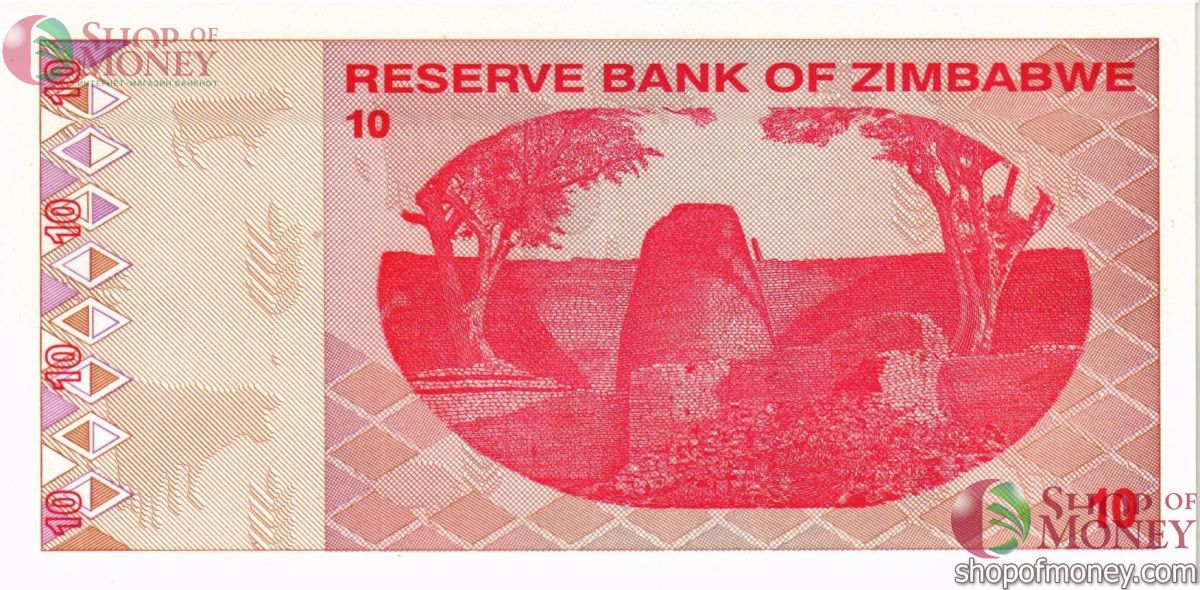 ЗИМБАБВЕ 10 ДОЛЛАРОВ 2