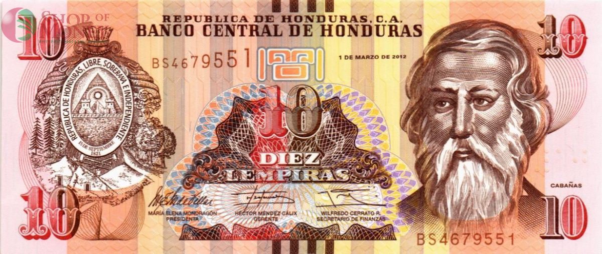ГОНДУРАС 10 ЛЕМПИР 1