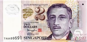 СИНГАПУР 2 ДОЛЛАРА 1