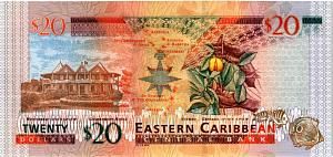 ВОСТОЧНЫЕ КАРИБЫ 20 ДОЛЛАРОВ (U - АНГИЛЬЯ) 2
