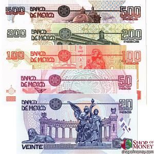 МЕКСИКА 500-200-100-50-20 ПЕСО 2