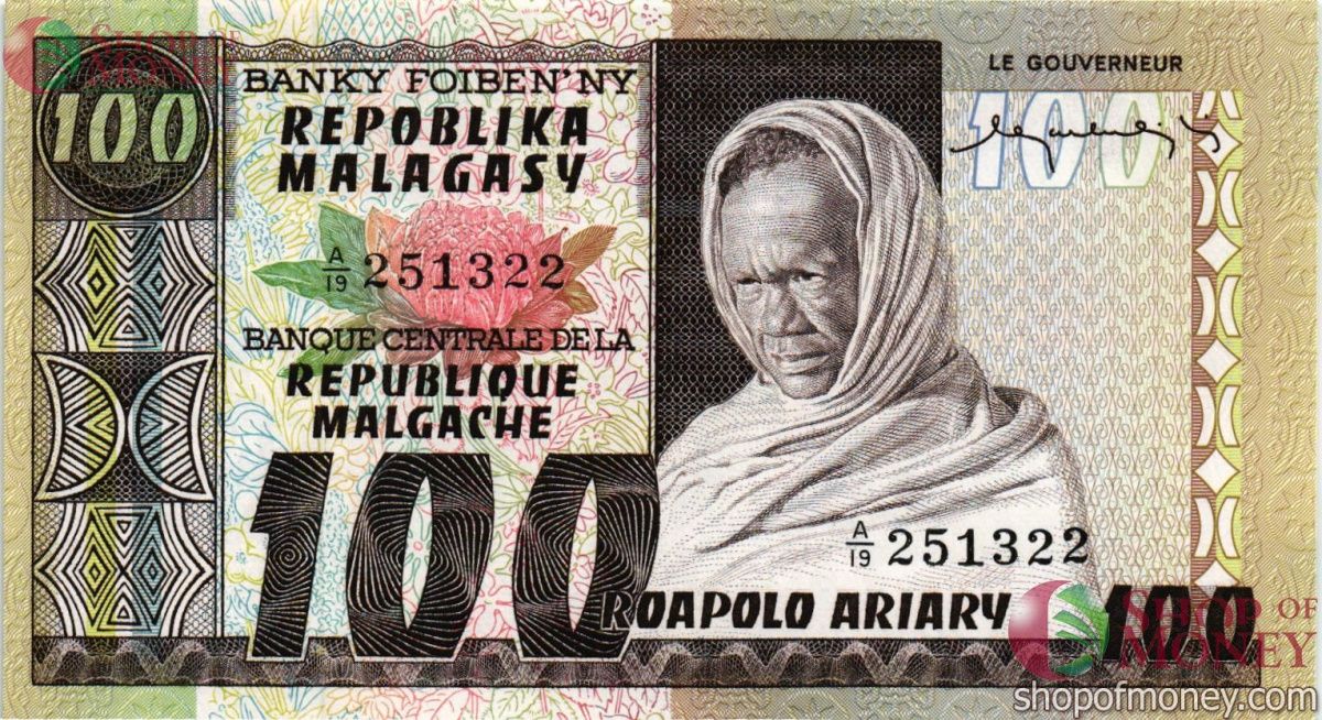 МАДАГАСКАР 100 АРИАРИ/ФРАНКОВ 1