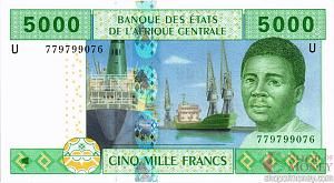 CAS - КАМЕРУН 5000 ФРАНКОВ (U) 1