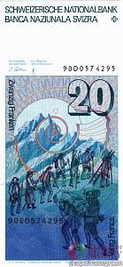 ШВЕЙЦАРИЯ 20 ФРАНКОВ 2