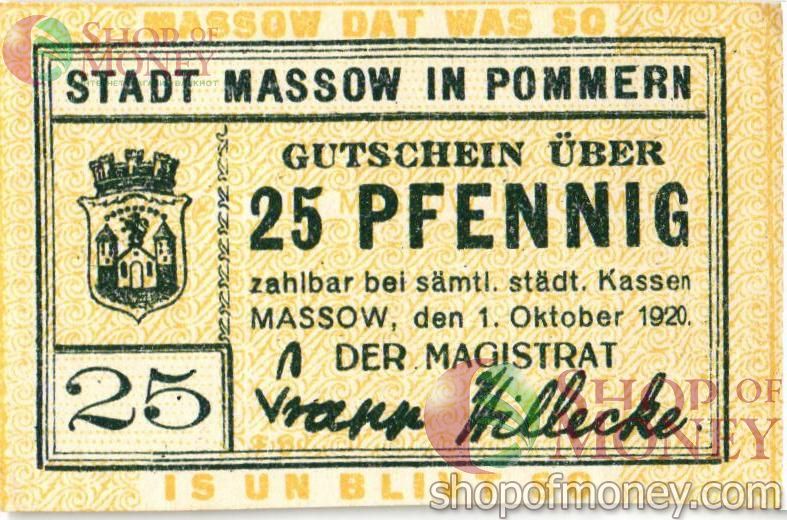 ГЕРМАНИЯ 25 ПФЕННИГОВ (НОТГЕЛЬД) 1