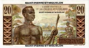 СЕН-ПЬЕР И МИКЕЛОН 20 ФРАНКОВ 2
