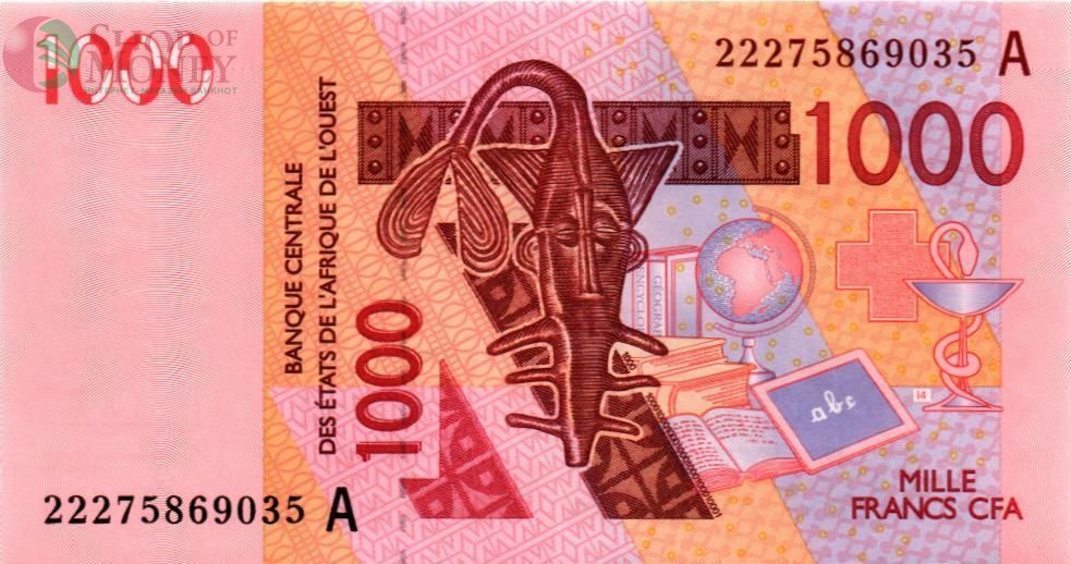 WAS - КОТ-Д'ИВУАР 1000 ФРАНКОВ (A) 1