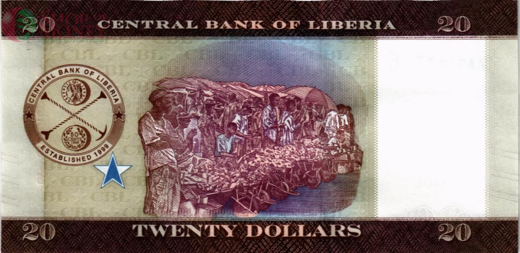 ЛИБЕРИЯ 20 ДОЛЛАРОВ 2