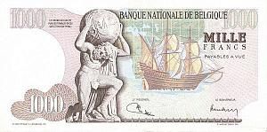 БЕЛЬГИЯ 1000 ФРАНКОВ 2