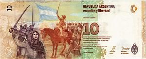 АРГЕНТИНА 10 ПЕСО (A-СЕРИЯ) 2