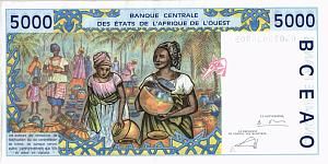 КОТ-Д'ИВУАР 5000 ФРАНКОВ 2
