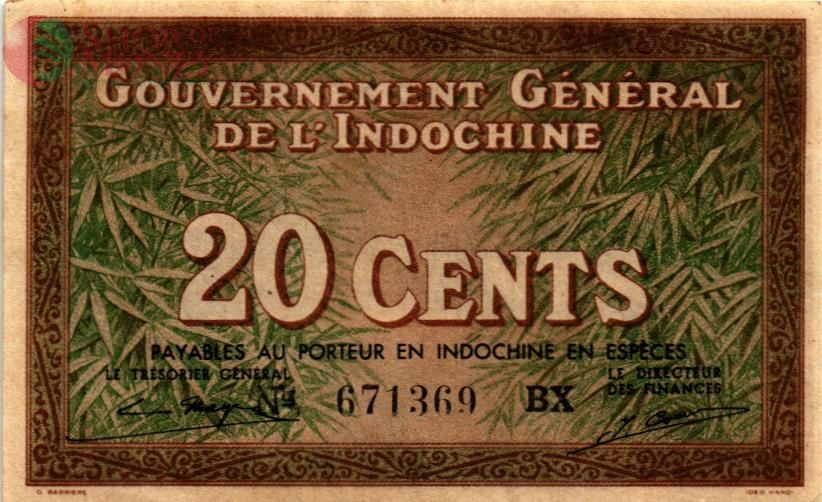 ФРАНЦУЗСКИЙ ИНДОКИТАЙ 20 ЦЕНТОВ 1