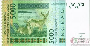 КОТ-Д'ИВУАР 5000 ФРАНКОВ 2