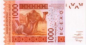 WAS - КОТ-Д'ИВУАР 1000 ФРАНКОВ (A) 2